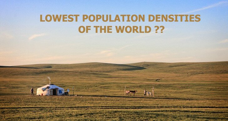 Which Country is Least Densely Populated